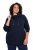 Ulla Popken Drawstring Collar Long Sleeve Sweatshirt Navy - Ulla Popken - Ulla Popken Ropa de Tallas Grandes