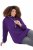 Ulla Popken Drawstring Collar Long Sleeve Sweatshirt Deep Violet - Ulla Popken - Ulla Popken Ropa de Tallas Grandes