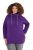 Ulla Popken Drawstring Collar Long Sleeve Sweatshirt Deep Violet - Ulla Popken - Ulla Popken Ropa de Tallas Grandes