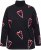 Ulla Popken Candy Cane Graphic Sweatshirt Black - Sudaderas y hoodies - 