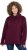 Ulla Popken Chain Fringe Smooth Fleece Sweatshirt Dark Wine Red - Sudaderas y hoodies - 