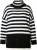 Ulla Popken Striped Stand-Up Collar Sweater Black - Sudaderas y hoodies - 