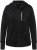 Ulla Popken HYPRAR Zip Front Hooded Stretch Sweatshirt Black - Sudaderas y hoodies - 
