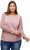 Ulla Popken Mixed Knit Patch Look Sweatshirt Old Pink - Sudaderas y hoodies - 