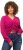 Ulla Popken Shaker Stitch Cropped Gathered Sweater Fuchsia Pink - Sudaderas y hoodies - 