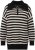 Ulla Popken Striped Troyer Collar Sweater Black - Sudaderas y hoodies - 