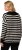 Ulla Popken Striped Troyer Collar Sweater Black - Sudaderas y hoodies - 
