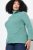 Ulla Popken Asymmetric Zipper Turtleneck Sweater Green - Sudaderas y hoodies - Sudaderas, Hoodies y Punto Cómodos