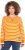 Ulla Popken Striped Drawstring Hem Sweatshirt Orange - Sudaderas y hoodies - 