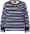 Ulla Popken Striped Drawstring Hem Sweatshirt Navy - Sudaderas y hoodies - 