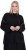 Ulla Popken Decorative Seam Contrast Color Sweater Black - Sudaderas y hoodies - 