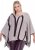 Ulla Popken Brushstroke Knit Poncho Beige - Sudaderas y hoodies - 