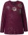 Ulla Popken Metallic Print Extra Soft Christmas Sweatshirt Dark Wine Red - Sudaderas y hoodies - 