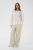 Kaffe Curve Sirana Pants Beige Melange/Black Stripe - Pantalones de tela - 