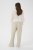 Kaffe Curve Sirana Pants Beige Melange/Black Stripe - Pantalones de tela - 