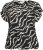 Kaffe Curve Sonna Stanley Top Negro/Antique Estampado de cebra - Camisetas - 
