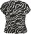 Kaffe Curve Sonna Stanley Top Negro/Antique Estampado de cebra - Camisetas - 