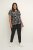 Kaffe Curve Sonna Stanley Top Negro/Antique Estampado de cebra - Camisetas - 