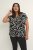 Kaffe Curve Sonna Stanley Top Negro/Antique Estampado de cebra - Camisetas - 