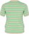 Kaffe Curve Lizzy Jersey a rayas Gris pluma jaspeado/Verde - Camisetas estampadas para mujer - 