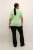 Kaffe Curve Lizzy Jersey a rayas Gris pluma jaspeado/Verde - Camisetas estampadas para mujer - 