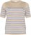 Kaffe Curve Lizzy Jersey a rayas Beige/Azul - Camisetas estampadas para mujer - 