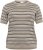 Kaffe Curve Lizzy Jersey a rayas Beige/Negro - Camisetas estampadas para mujer - 