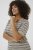 Kaffe Curve Lizzy Jersey a rayas Beige/Negro - Camisetas estampadas para mujer - 