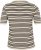 Kaffe Curve Lizzy Jersey a rayas Beige/Negro a rayas - Camisetas estampadas para mujer - 