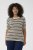 Kaffe Curve Lizzy Jersey a rayas Beige/Negro a rayas - Camisetas estampadas para mujer - 
