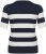 Kaffe Curve Lizzy rayad Jersey Midnight/Chalk raya - Camisetas - 