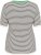 Kaffe Curve Lizzy Knit T-Shirt Chalk/Black Fine Stripe - Camisetas - 
