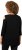 Ulla Popken Asymmetric Petal Cutouts A-line Fit Stretch Knit Top Black - Camisetas - 
