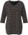 Ulla Popken 3/4 Sleeve Geometric Graphic Tee Black - Camisetas - 