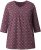 Ulla Popken 3/4 Sleeve Geometric Graphic Tee Plum - Camisetas - 