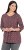 Ulla Popken 3/4 Sleeve Geometric Graphic Tee Plum - Camisetas - 