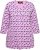 Ulla Popken Geometric Pattern 3/4 Sleeve Tee Amethyst - Camisetas estampadas para mujer - 