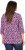 Ulla Popken Floral 3/4 Sleeve V-Neck A-Line Tee Amethyst - Camisetas - 