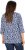 Ulla Popken Floral 3/4 Sleeve V-Neck A-Line Tee Blue - Camisetas - 