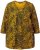 Ulla Popken Animal Print 3/4 Sleeve V-Neck Tee Neon Orange - Camisetas - 