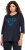 Ulla Popken Peace Love Life 3/4 Sleeve Graphic Tee Navy - Camisetas - 