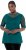 Ulla Popken Sequined Mesh Sleeve Blouse Dark Green - Camisetas - 