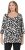 Ulla Popken Scribble Print Square Neck 3/4 Sleeve Tee Black - Camisetas estampadas para mujer - 