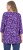 Ulla Popken Scribble Print Square Neck 3/4 Sleeve Tee Violet - Camisetas estampadas para mujer - 