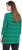 Ulla Popken Striped 3/4 Sleeve A-Line Tee Moss Green - Camisetas - 
