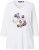 Ulla Popken Casual Mood Floral V-Neck Tee Off-White - Camisetas - 