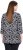 Ulla Popken Graphic Flower A-Line 3/4 Sleeve Tee Black - Camisetas - 