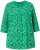 Ulla Popken Graphic Flower A-Line 3/4 Sleeve Tee Moss Green - Camisetas - 