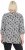 Ulla Popken Graphic Flower A-Line 3/4 Sleeve Tee Soft Light Blue - Camisetas - 