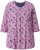 Ulla Popken Graphic Flower A-Line 3/4 Sleeve Tee Pink - Camisetas - 
